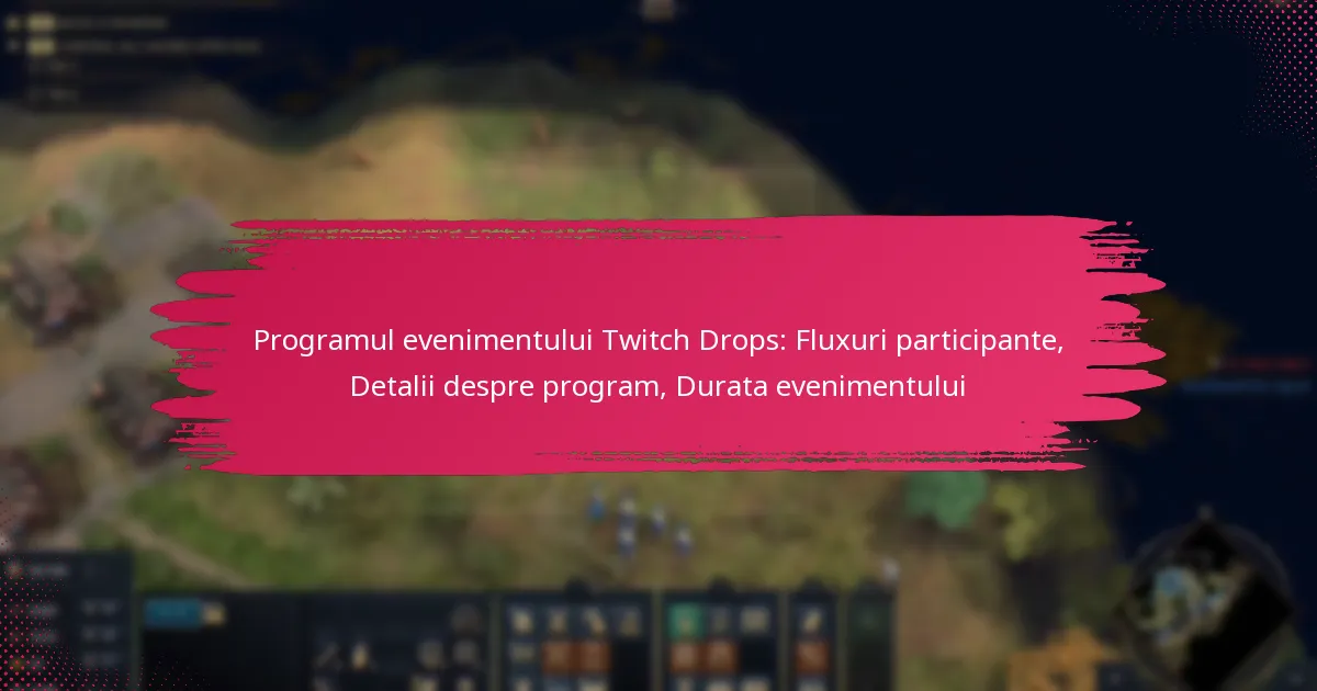 Programul evenimentului Twitch Drops: Fluxuri participante, Detalii despre program, Durata evenimentului